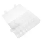 2pcs Organizer Box 36 Compartments Adjustable Grid Double Snap Clear *