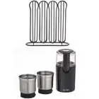 Leaf & Bean Electric Coffee and Spice Grinder and Capsule Coffee Pod Holder