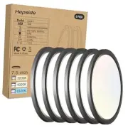 6PACK LED Flush Mount Ceiling Light - 3CCT Selectable 3000K-4000K-6500K & 100W