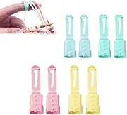 Yharnamite 8 Pcs Yarn Guide Finger Holder Knitting Thimble, Knitting Thimble Tool, Plastic Yarn Guide Separated Yarns Tools for Crochet Knitting Crafts Accessories