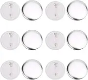MUNEFE Badge Making Supplies, Blank Button Making Supplies, Blank Button Badge Material for Button Maker Tinplate (100Pieces 37mm)