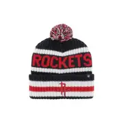 Houston Rockets NBA '47 Brand Bering Pom Cuffed Knit Skull Cap Navy / Red OSFM