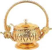 MOTHNUR 1 Set Retro Gold Seasoning Can with Cover Multi Function Spice Storage Jar for Sugar Salt Condiments Stylish Kitchen Decor Practical Kitchenware