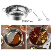 Shabu Shabu Divider Hot Pot Hot Pot Cooker Two Flavor Soup Pot Ramen Cooker for