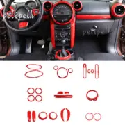 27P Red Interior Full Set Decoration Trim For Mini Countryman R60 2015 2013-2016 (for: Mini)