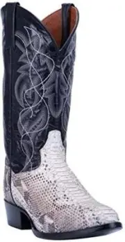 DAN POST MENS GENUINE PYTHON SNAKESKIN NATURAL COWBOY BOOTS 10 D DP3036 NEW NIB