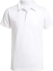 [CHAPS] Boys School Uniform Sensory-Friendly Short Sleeve Performance Polo Short Sleeve Polo Shirt