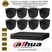Dahua 16 CH 4K NVR Kit+8MP BLK TIOC 3.0 Smart Dual Active Deterrence Camera+HDDs
