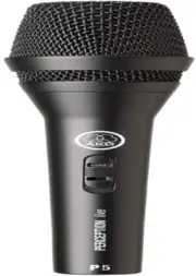 AKG 3100H00120 P5 S Supercardiod Vocal Dynamic Microphone with On/Off Switch, 5.