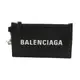 [二手] 【日本直送】BALENCIAGA 鑰匙圈帶肩帶卡包 5945481IZI31090 魚子醬小牛皮黑色