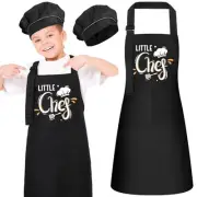 Kids Apron and Chef Hat Set, “Little Chef” Apron Adjustable Child Apron Chef