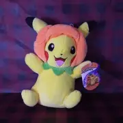 NWT Pokemon WCT Pikachu W/ Pumpkin Hat Plush Stuffed Animal Halloween NEW