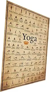 MOLUCKFU Yoga Posture Wall Art Decorative Canvas Poster for Home Decor Yoga Design for Living Room Bedroom and Workout Spaces Wall Picture