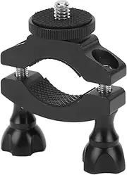 Camera Clip 1/4, Motorcycle Tripod Clamp Holder, Anti Skid Design,Fit with Aluminum Alloy Material for Stabilizing External Motion Camera and Mobile Phone