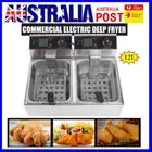 12L Commercial Electric Deep Fryer Frying Fat Chip Cooker Basket Countertop