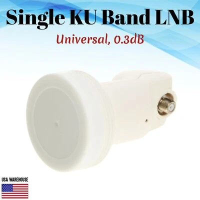 Universal Single KU Band LNB LNBF 0.3dB FTA HD Linear Satellite Dish 1 Port