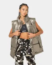 [The Anti Order] The Anti Order Anti Joy Puffer Vest Pewter - Size L L Pewter