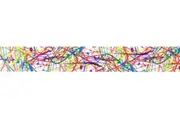 Guitar Strap Flicked Paint XTR 2 Inch Poly Web Material, Leather Ends