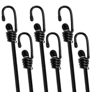 48 Inch Bungee Cords with Hooks Pack of 6 Industrial Grade Heavy Duty Straps ...