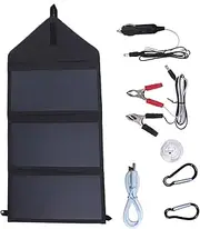 Solar Panel Charger - Foldable Solar Panel | Outdoor Portable Solar Power Bank | Waterproof Fast Charging Panels | 100w Double USB Laptop Smartphone Tablet Power Bank for Fishing Road Trip