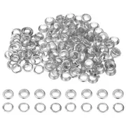 Grommets Kit 100set-8mm 1/3" Hole Metal Eyelets Grommet Tool,Silver Tone