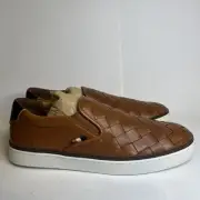 Allen Edmonds Mens Alpha Woven Lugg Brown Leather Shoe Size 11