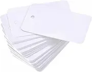 sourcing map Blank Waterproof Eyelet Hole Plastic Shipping Tags, for Product Identification Tags, Valve Marking, Outdoor Tagging,1.2 x 2 Inch White Pack of 50