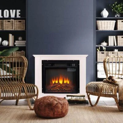 maocao hoom Electric Fireplace Heater 18.11" Wall Mount Adjustable Flame Modes