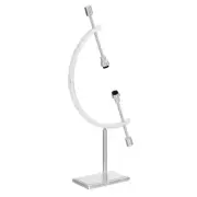 Metal Sphere Display Stand Holder Hold Up to 2.8" for Decoration, Silver