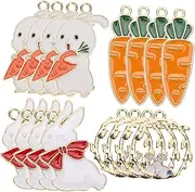 [UTHCLO] 40pcs Bunny Pendant Charms Easter Rabbit Jewelry Charms for Necklace Bracelet