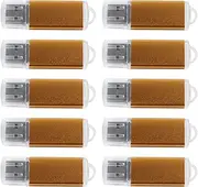 Mellisso 10X USB Memory Stick Flash Pen Drive U Disk for PC TV Color:Golden Capacity:64MB