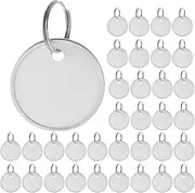 jojofuny 80pcs Blank Key Tags with Metal Split Rings Easy to Write for DIY Projects Labeling Keys Backpacks and More Versatile Design for Home Office and Events