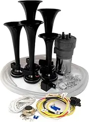 OEMLINK International LTD Dixie Air Horn Black - Dixieland Premium Full 12 Note Version with Installation Wire Kit and Button