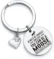 [TzrNhm Blossom] Moose Animal Keychain Daughter Keychain Sister Gifts Son Gifts Moose Charm Jewelry Wife Jewelry