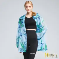 在飛比找momo購物網優惠-【MON’S】油畫風植卉印花抽繩防曬外套