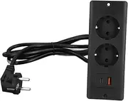 Rec ed Socket 2 Outlets with PD20W USB C USB A Port Embedded Furniture Strip .5m Cord