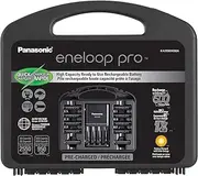 Eneloop Panasonic K-KJ55KHC82A pro High Capacity Rechargeable Batteries Power Pack 8AA, 2AAA, 4 Hour Quick Battery Charger and Plastic Storage Case