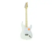 Freedom 6 String Electric Guitar White 3m Cable Tremolo Arm ST-WH