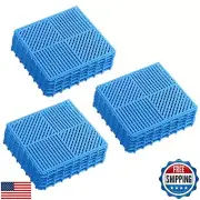 wiiiw 18 Pack Modular Interlocking Floor Tiles Anti-Slip Drainage Mat for Sli