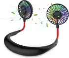 Hands Free Portable Neck Fan - Rechargeable Mini USB Personal Fan Battery Operat