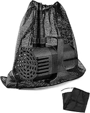 QWORK Pump Barrier Bag, 24" x 26" Large Pond Pump Filter Bag, Pond Pump Mesh Bag, Black Media Bag for Most Pump Pond Biofilters Filtration and Outdoor Pool, 2 Pack