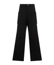 Rick Owens Stefan Wide-Leg Cargo Jeans 34,38,31 Black