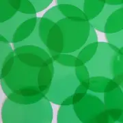 Sequin 50mm No Hole Round Shape Vinyl Go Go Trans Green. Made in USA