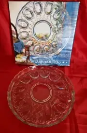 Colony Crafts CRYSTAL GARDEN 12"Deviled Egg Relish Server NEW in Box
