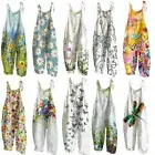 Women Jumpsuit Overalls Casual Baggy Dungarees Playsuit Romper Bib Harem Pants~