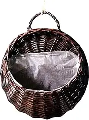 Wicker Hanging Basket - Wall Hanging Planter Basket | Woven Hanging Baskets for Plants, Flowers, Front Door Or Wall Hanging Decotaions Loganz
