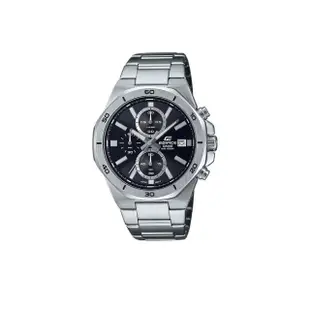 【CASIO 卡西歐】CASIO卡西歐 EDIFICE EFV-640D 八角運動計時鋼帶手錶