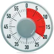 Ashley 6-1/4" Timer - 1 Hour - Desktop - For Testing, Game, Classroom - Gray,