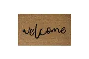 Solemate Latex Backed Coir Welcome 45x75cm Slimline Outdoor Stylish Doormat