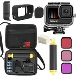 適用GOPRO10防水殼GOPRO9/10潛水配件套裝HERO10運動相機保護殼深潛防護殼配件GOP